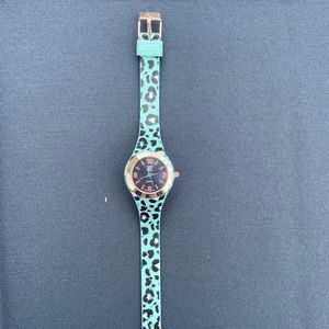 Turquoise Leopard New York and Company NY&C Watch ( needs replacement battery )